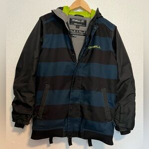 O’Neill Youth Baller Snow Board Jacket Blue Wing Teal Size 12